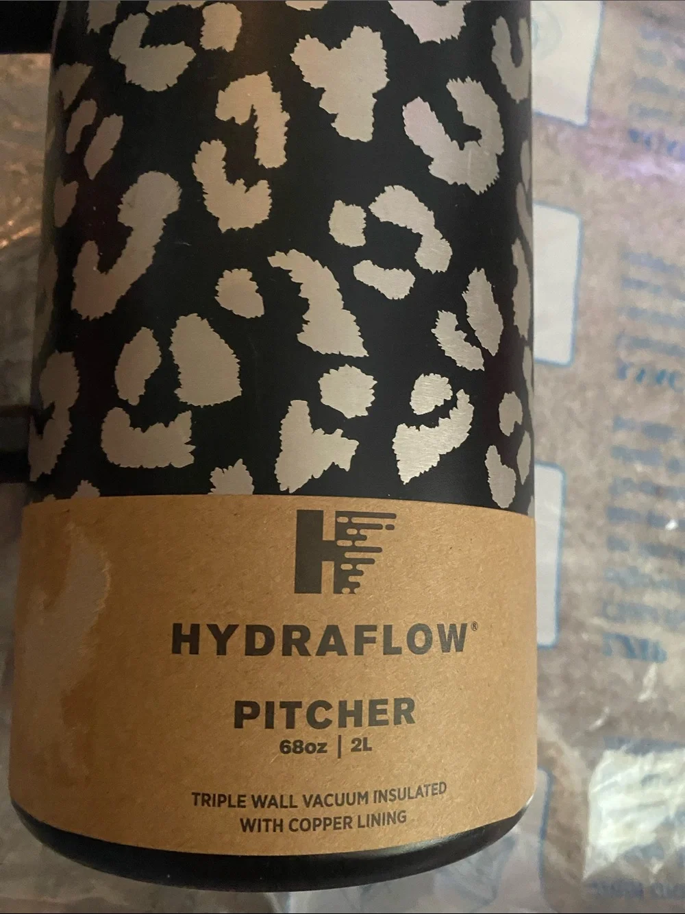Hydraflow Black Leopard Print Travel Mug - Black